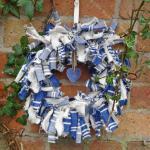 Blue Rag Wreath