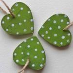 Painted Wooden Hearts